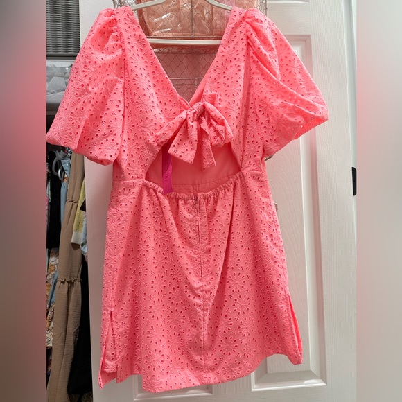 Lilly Pulitzer Coral Eyelet Dress - Picture 7 of 9